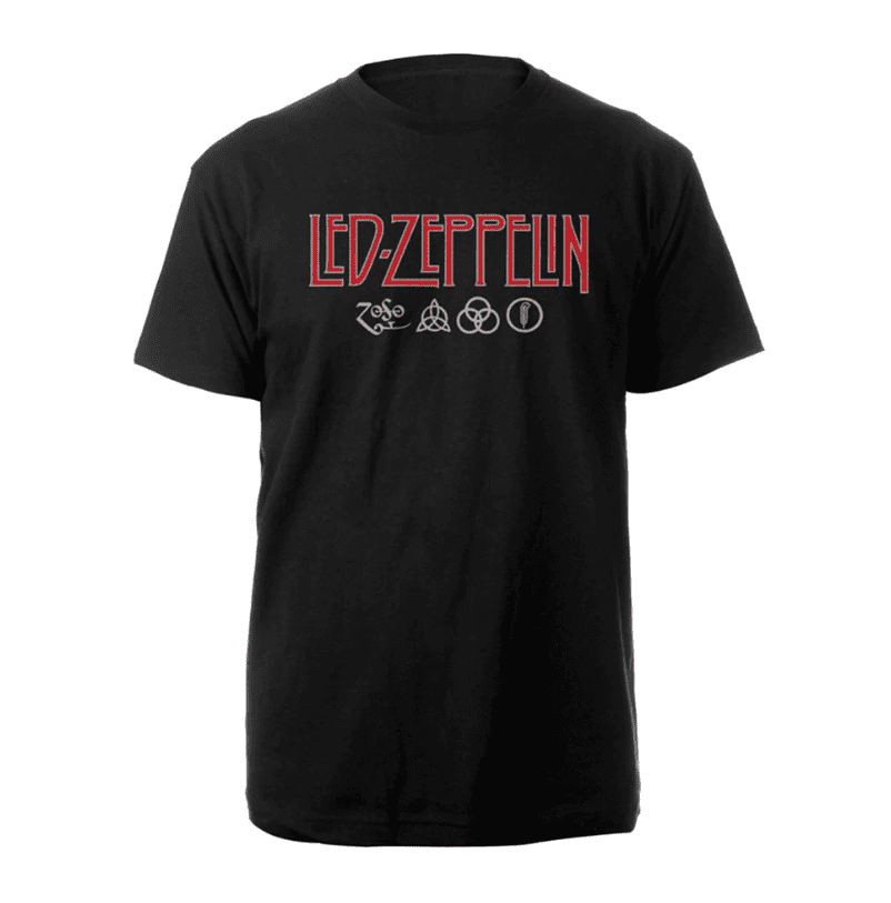 Led Zeppelin Logos & Symbols T-Shirt