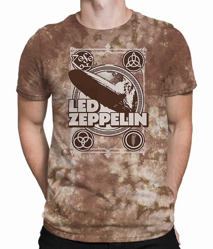 Zeppelin Poster Tie-Dye T-Shirt