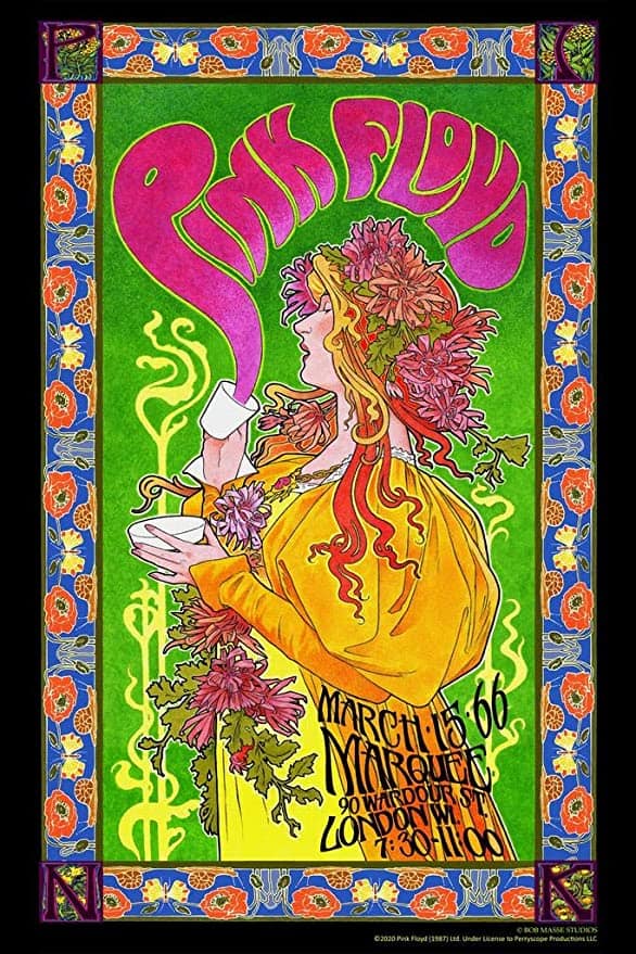 Pink Floyd Marquee Club Tribute Lithograph Poster Hand-Signed By Bob Masse - 17x24 Original