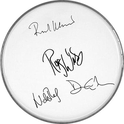  Pink Floyd Autographed Facsimile Signed Fender Drumhead David Gilmour Roger Waters