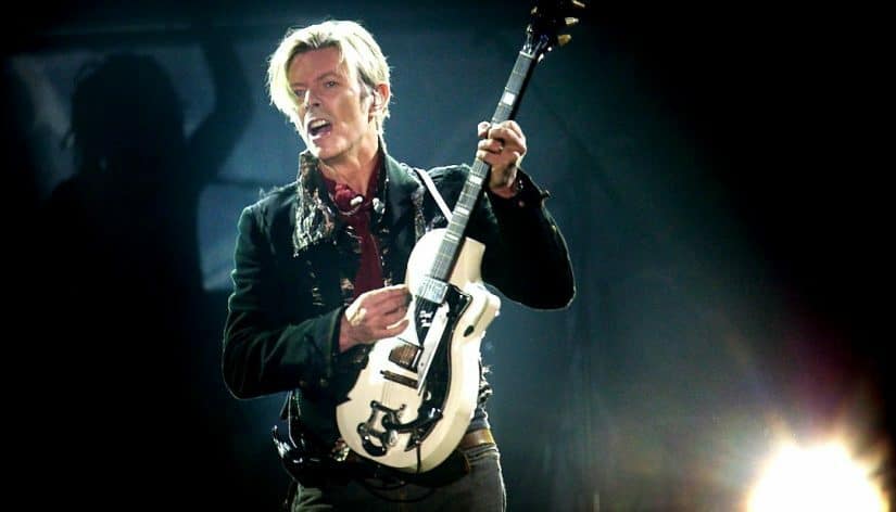 Bowie and his Supro Dual Tone