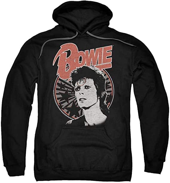 David Bowie Space Oddity Adult Pull-Over Hoodie Black