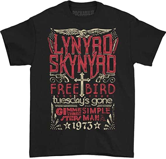 FEA Men's Lynyrd Skynyrd Free Bird 1973 T-Shirt