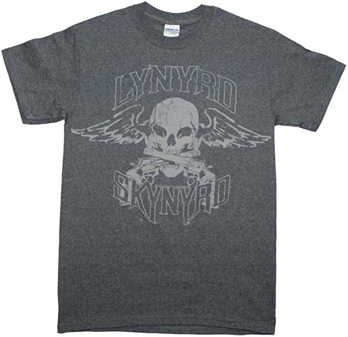 FEA Merchandising Lynyrd Skynyrd Men's Biker Patch T-Shirt Heather Dark