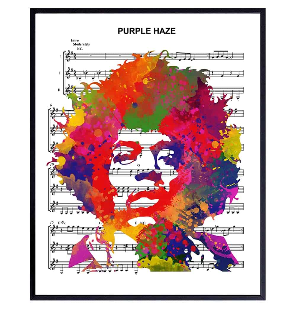 Jimi Hendrix 8x10 Poster, Wall Art, Home Decoration