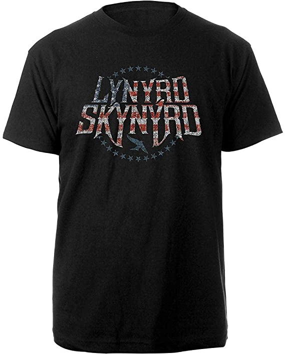 Lynyrd Skynyrd Men's Stars & Stripes Slim Fit T-Shirt Black