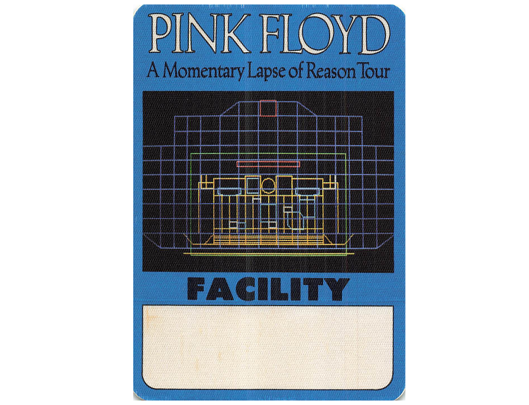 Pink Floyd Backstage Pass 1987-1990 Blue Facility Cloth Variant