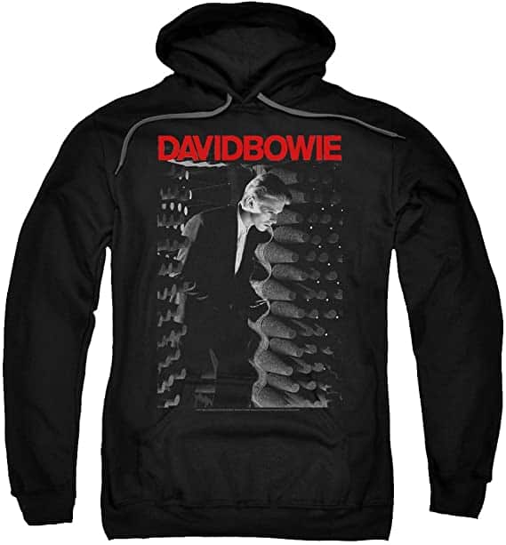 Trevco David Bowie Station to Station-Adult Pull-Over Hoodie-Black