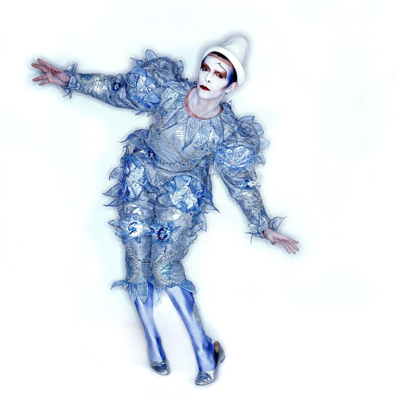 David Bowie | Pierrot (or "Blue Clown") costume. Designed by Natasha Korniloff for the "Ashes to Ashes" video and Scary Monsters (and Super Creeps) album cover (1980) | Artsy