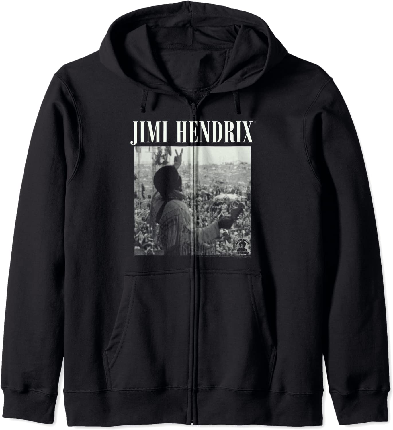 Jimi Hendrix Live at Woodstock Zip Hoodie