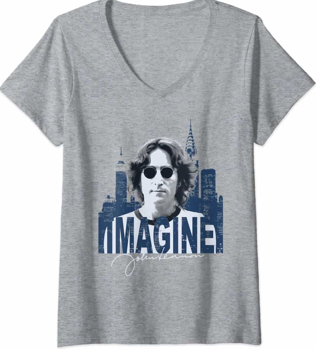 Women’s John Lennon Sky V-Neck T-Shirt