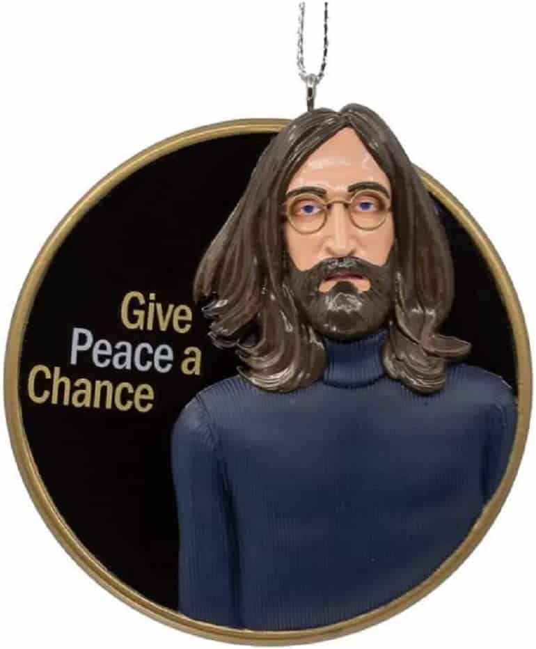 Kurt Adler John Lennon Give Peace a Chance Christmas Ornament