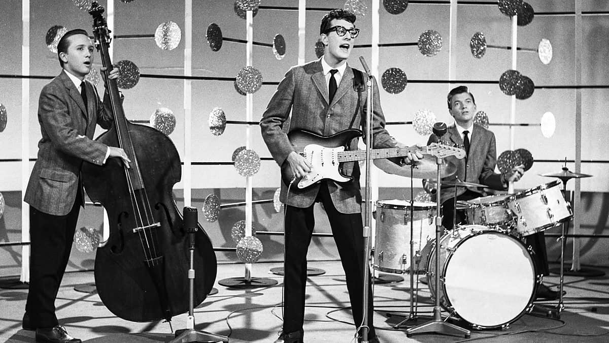 buddy holly performs with the crickets