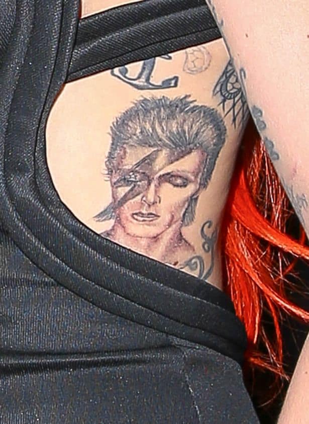 lady gaga bowie tattoo