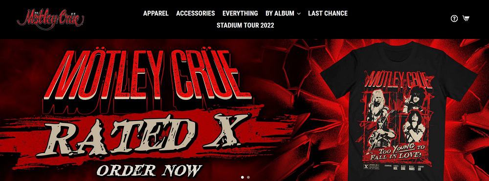 Motley Crue Merch Website